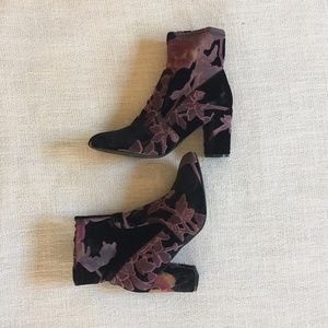 Steve Madden Floral Velvet Booties
